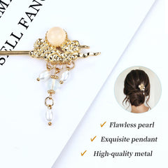 Cinaci hair sticks securing a bun in use showing real hairstyle benefit: secure updo hold