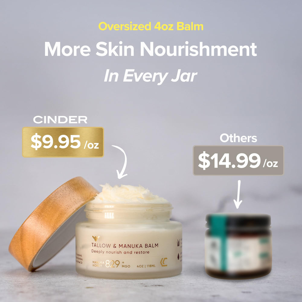 Cinder Brands raw suet and grass-fed beef source demonstrating natural origin