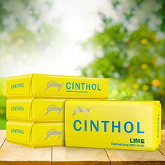 Cinthol lime soap single bar close-up highlighting texture and clean finish