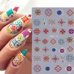 CJDLTS stickers applied on nails demonstrating quick DIY manicure and polished look