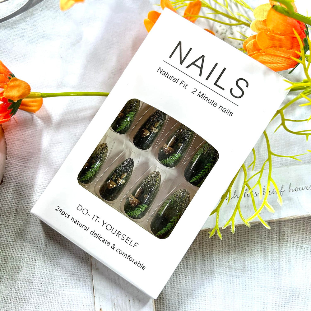 CJDLTS woman pressing nail on at home illustrating quick salon-free application