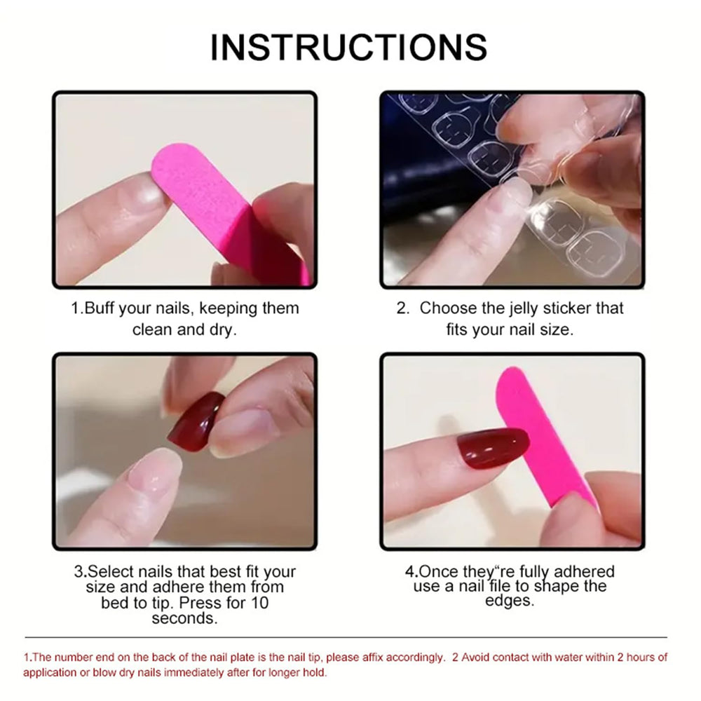 CJDLTS nails arranged next to ruler showing size range for accurate fit