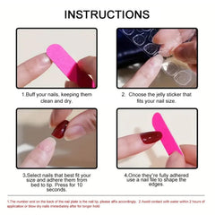 CJDLTS nails arranged next to ruler showing size range for accurate fit