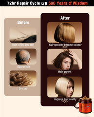 CKOWAJN Batana oil before-and-after hair comparison showing improved manageability