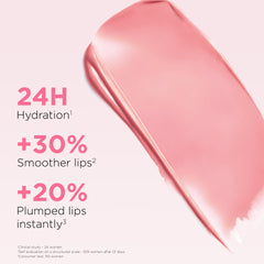 Clarins close-up texture shot highlights glossy, nourishing balm benefit