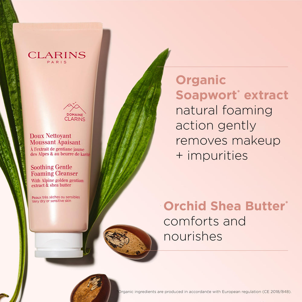 Clarins pump dispensing foam for easy, controlled application