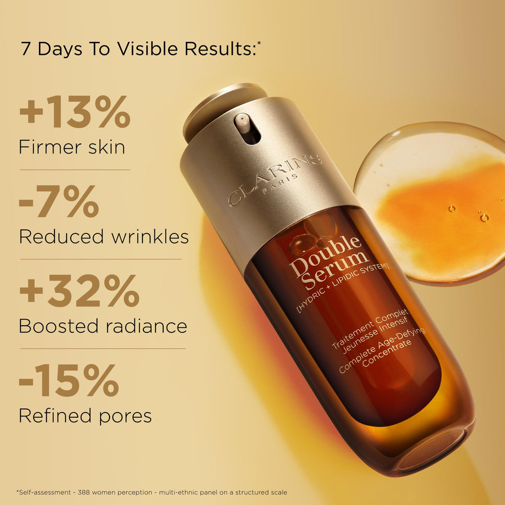 Clarins starter set contents laid out to show included five-piece value