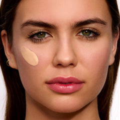 Clarins swatch applied on hand demonstrating tint and blendability benefit