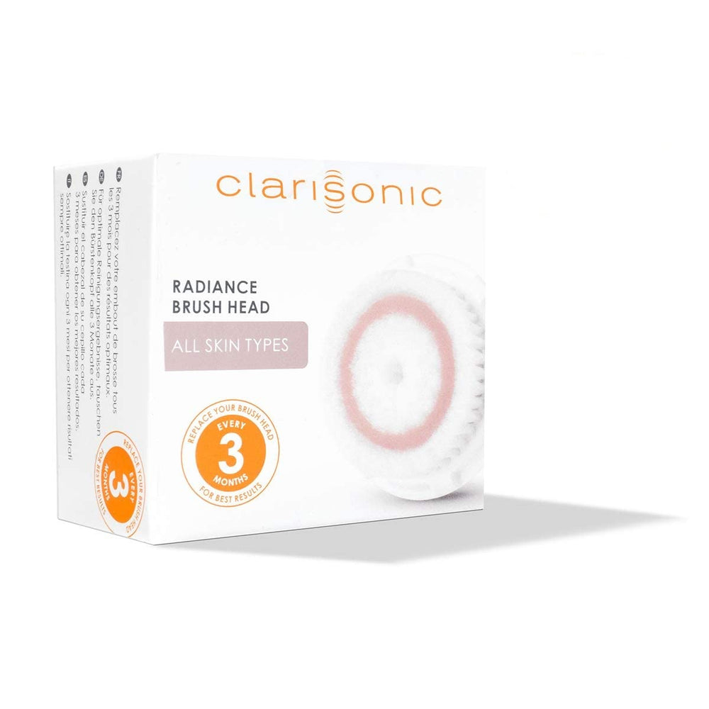 Clarisonic radiance in bathroom setting showing daily routine readiness and refined results benefit
