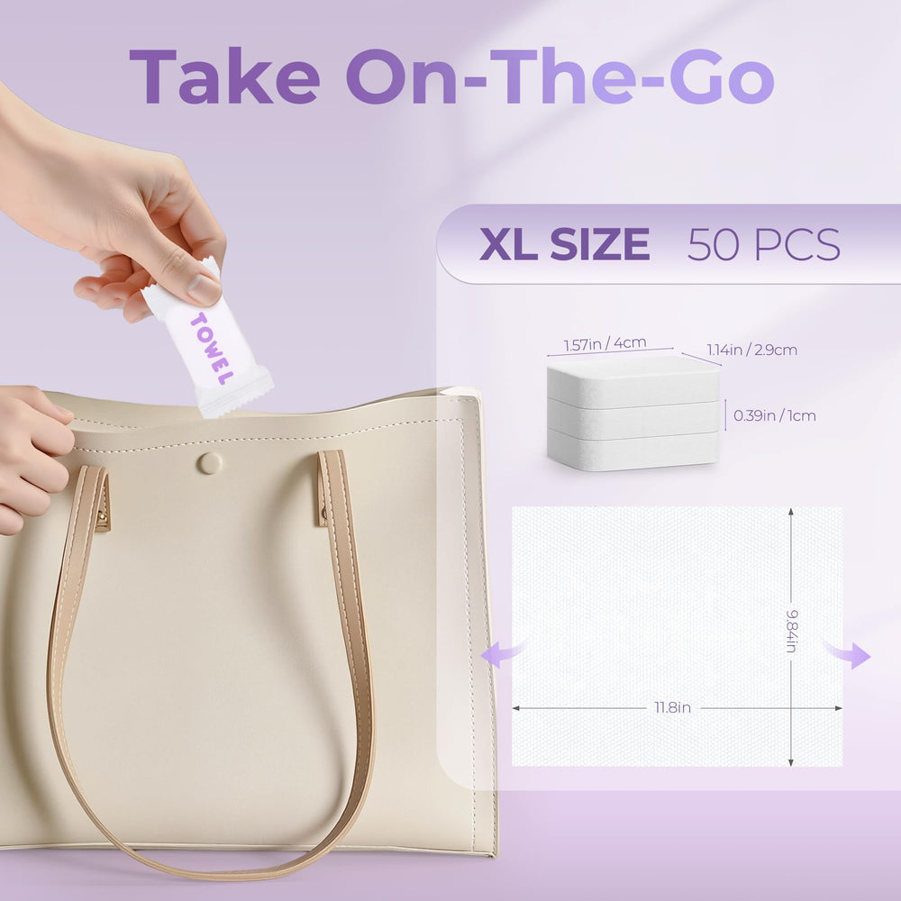 Classycoo expanded towel flat lay showing XL 25x30cm size and absorbency