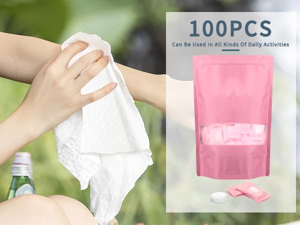 Classycoo towel in use during travel showing hygienic quick refresh