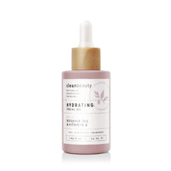 Clean Beauty bottle styled on vanity for nourishing skincare routine