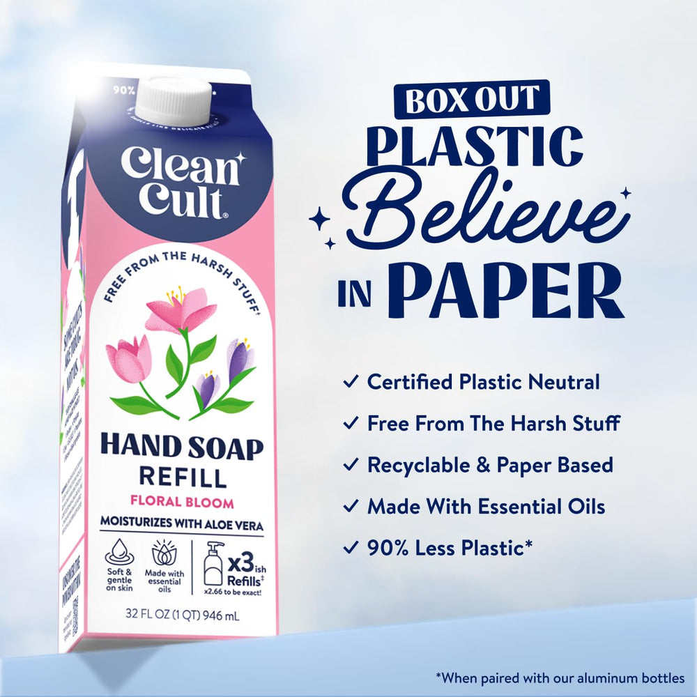 Cleancult paper refill closeup texture highlighting recyclable design