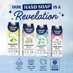 Cleancult soap lather on hands showing gentle cleansing and moisturizing