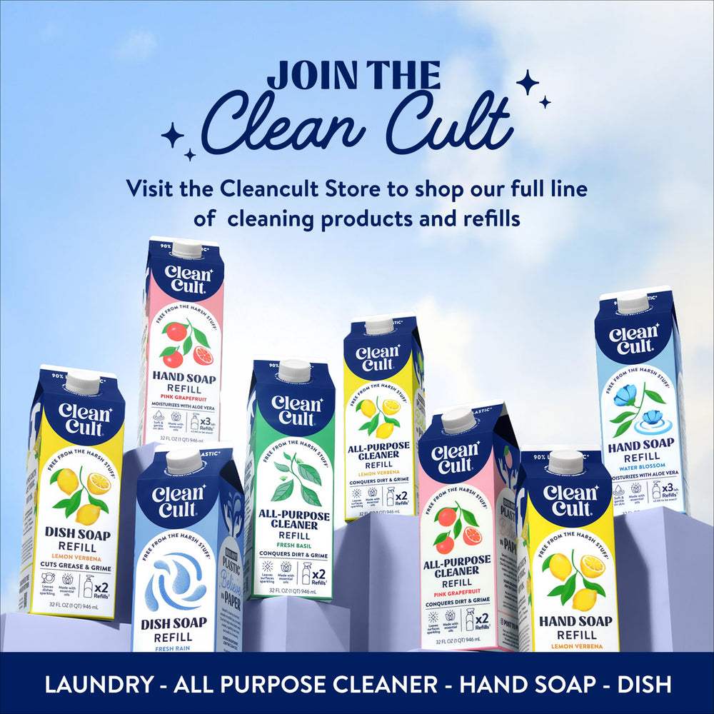 Cleancult Water Blossom in a clean bathroom setting showing sustainable style and scent