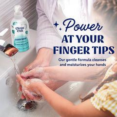 Cleancult Water Blossom rich foam texture on hand demonstrating gentle moisturizing cleanse