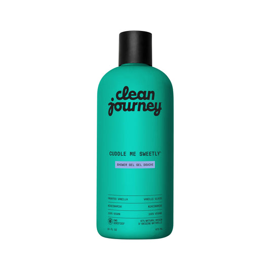 cleanjourney front bottle showing label and 16 fl oz size with clear benefits