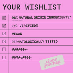 cleanjourney ingredient label view showing EWG Verified transparency benefit