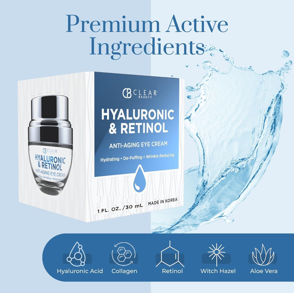 Clear Beauty applying small amount to under eye with fingertip for smoothing