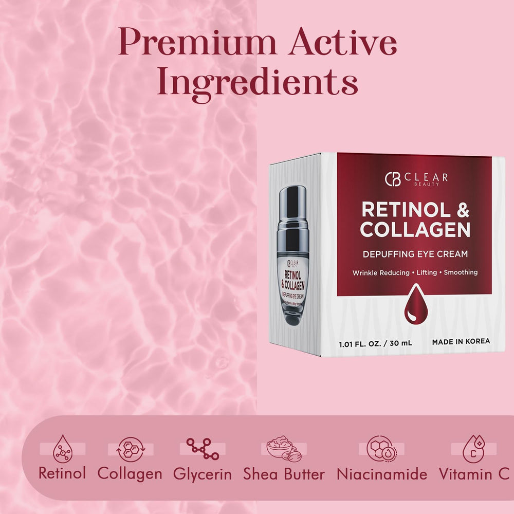 Clear Beauty ingredient close-up highlighting collagen benefit for firmer skin