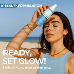 Clear Beauty nozzle close-up demonstrating fine spray and even application