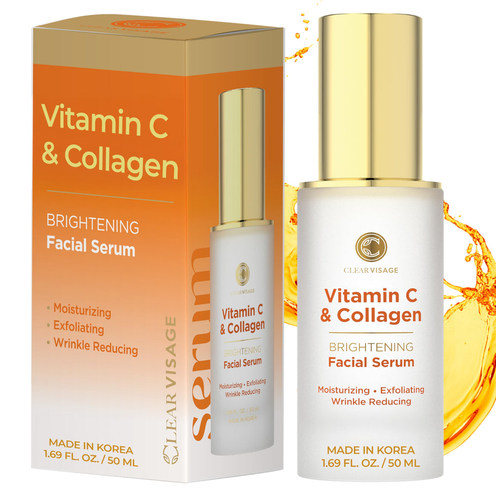 Clear Visage front bottle showing clean packaging and volume benefit