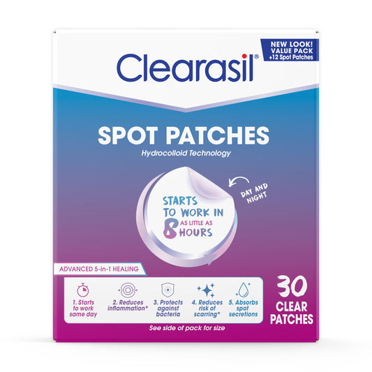Clearasil front packaging showing product and count, helps identify purchase