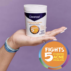 Clearasil ingredient panel label displaying active salicylic acid