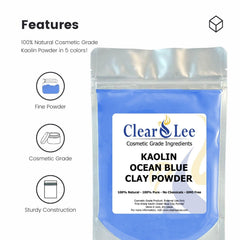ClearLee five pouches laid flat to display white, rose, ocean blue, mint green, lavender options