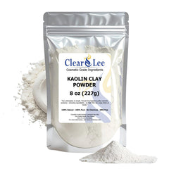 ClearLee front packaging of resealable kaolin clay pouch showing product convenience