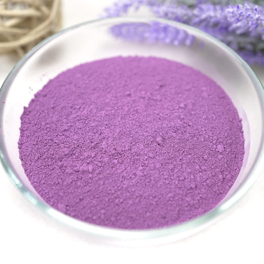 ClearLee lavender clay applied as a facial mask showing even coverage and gentle use