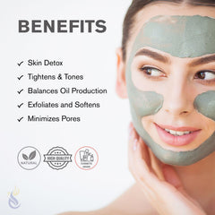 ClearLee ultra-fine powdered clay texture close-up with purity benefit