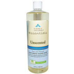 Clearly Natural 32 oz front packaging showing size and unscented benefit