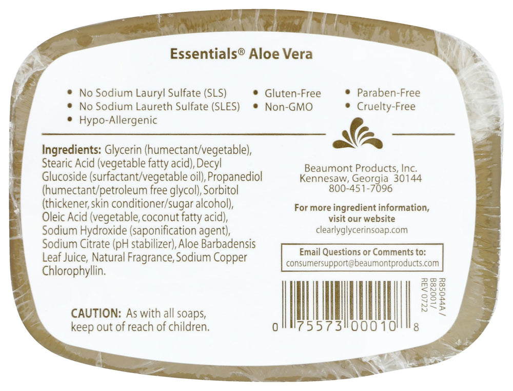 Clearly Natural close-up of bar texture highlighting glycerine clarity and hydration
