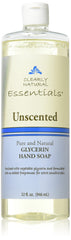 Clearly Natural 32 oz front bottle showing unscented refill and clear labeling for easy storage