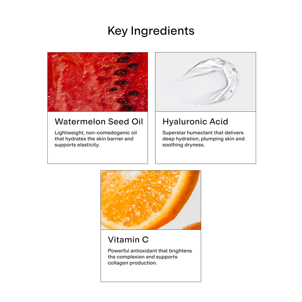 CLEARSTEM before and after glow comparison showing hydrated complexion