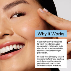 CLEARSTEM hand applying serum demonstrating easy absorption