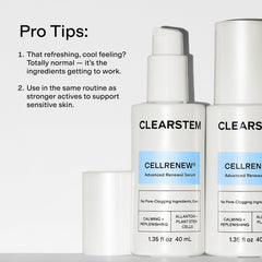 CLEARSTEM used on neck and lips to show multi-area benefit