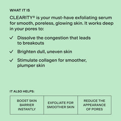 CLEARSTEM serum on fingertip ready to apply for targeted pore benefit