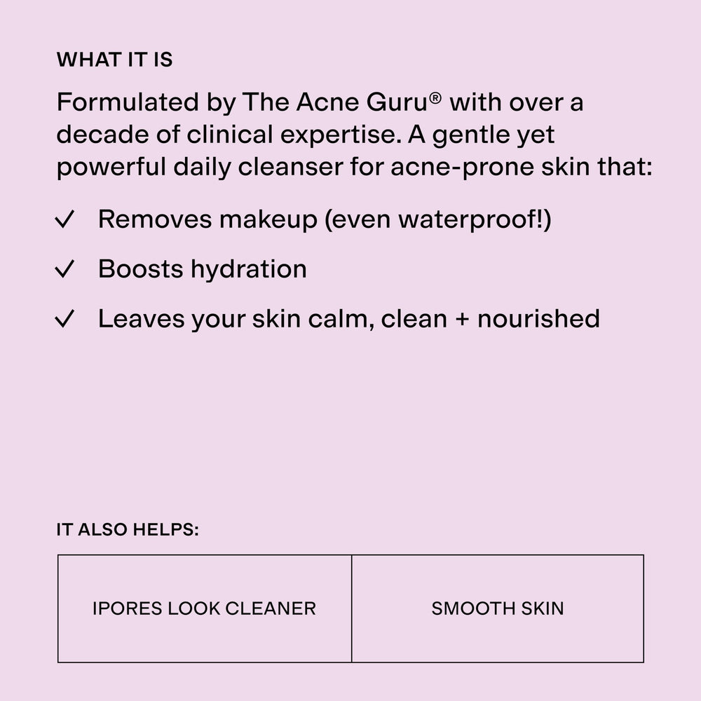 CLEARSTEM creamy texture close-up demonstrates gentle lather