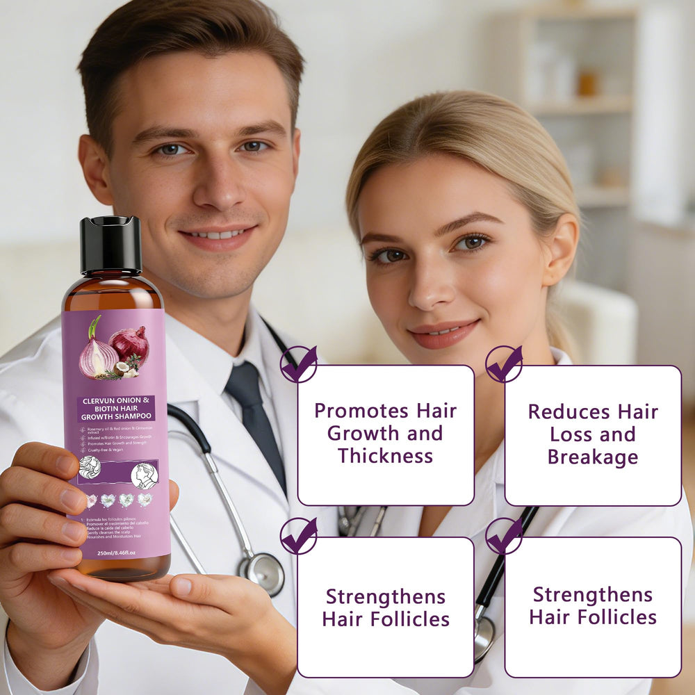 CLERVUN scale comparison of hair volume before and after regular use benefit
