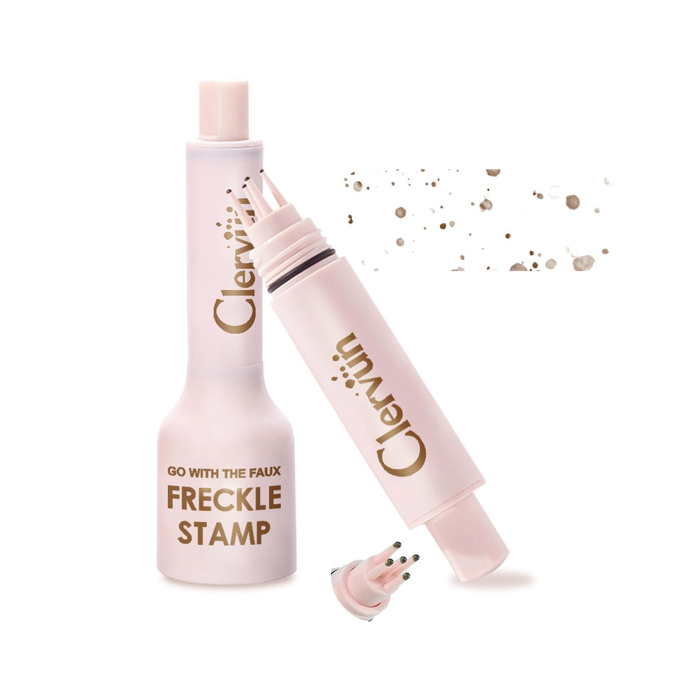 CLERVUN freckle stamp front packaging showing product and shade for instant application
