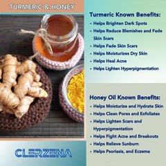 CLERZENA before and after target areas illustrating improved skin tone