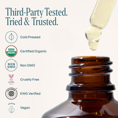 Cliganic tamanu oil being massaged into scalp illustrating even distribution and nourishment