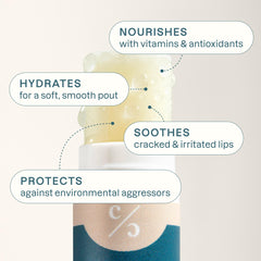 Cliganic texture closeup of balm surface demonstrating smooth, non-greasy finish