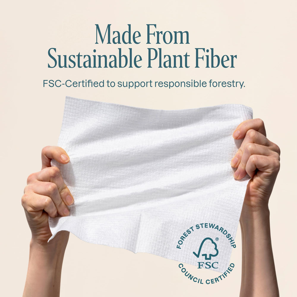 Cliganic towel held in hand showing XL size and quick coverage benefit
