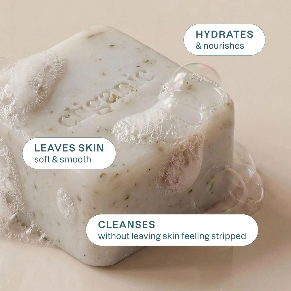 Cliganic Vanilla Orchid bar close-up highlighting creamy texture and softness