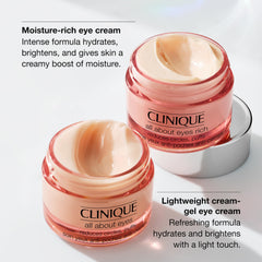 Clinique cream gently spread on skin showing smooth hydration effect