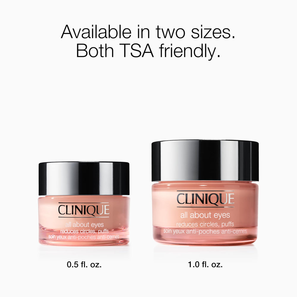 Clinique jar beside a coin to show one-ounce scale for travel convenience