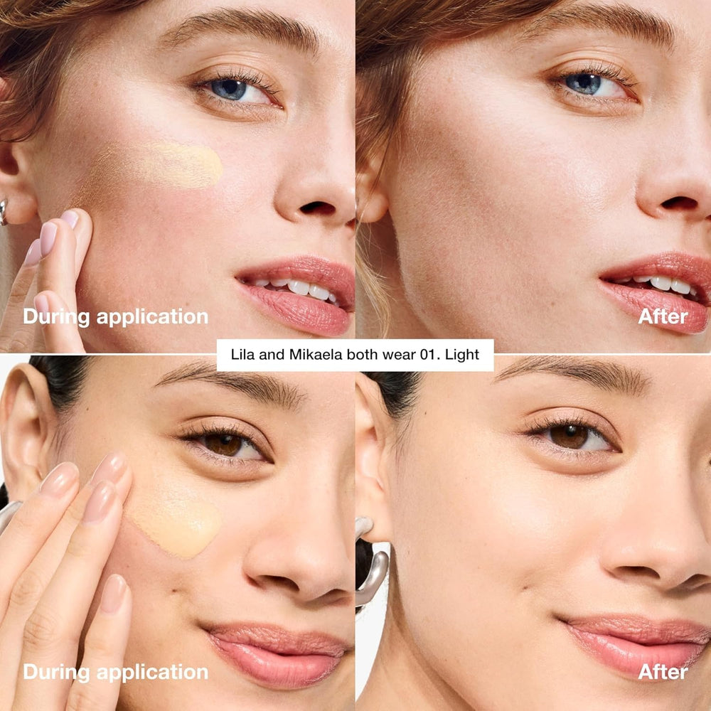 Clinique application on hand demonstrating blendability and quick absorption